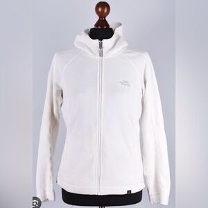 The North Face Women's White Fleece Jacket.  Size L